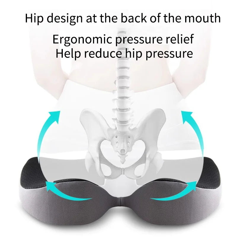 Orthopedic Memory Foam Seat Cushion – Tailbone, Sciatica & Prostate Relief
