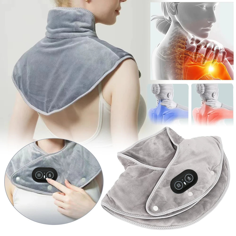 HEALTENCE Electric Heating Shoulder & Neck Pad – 3-Gear Thermal Vibration Massager