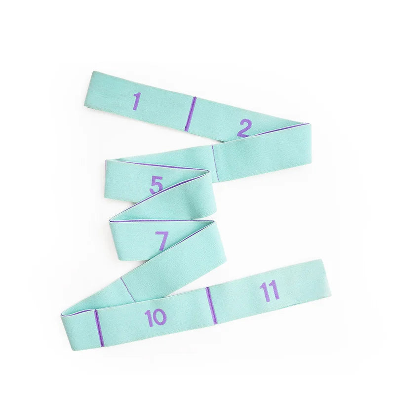 Multi Stage Yoga Stretch Band Latin Dance Stretch Band Correct Posture 11 Grid Elastic Band Digital Band Pose Band