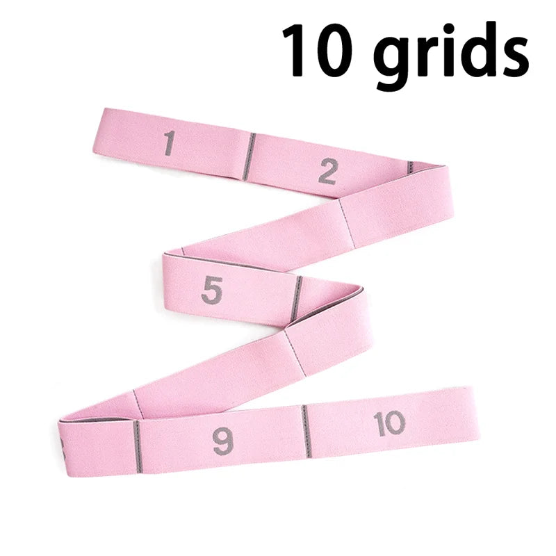 Multi Stage Yoga Stretch Band Latin Dance Stretch Band Correct Posture 11 Grid Elastic Band Digital Band Pose Band