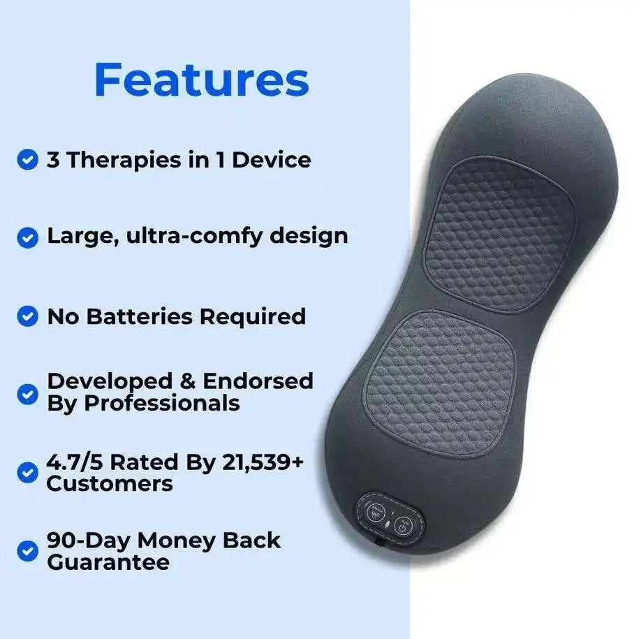 Okayso 3-in-1 Shiatsu Back Massager – Deep Tissue Relief for Shoulder, Lower Back & Waist
