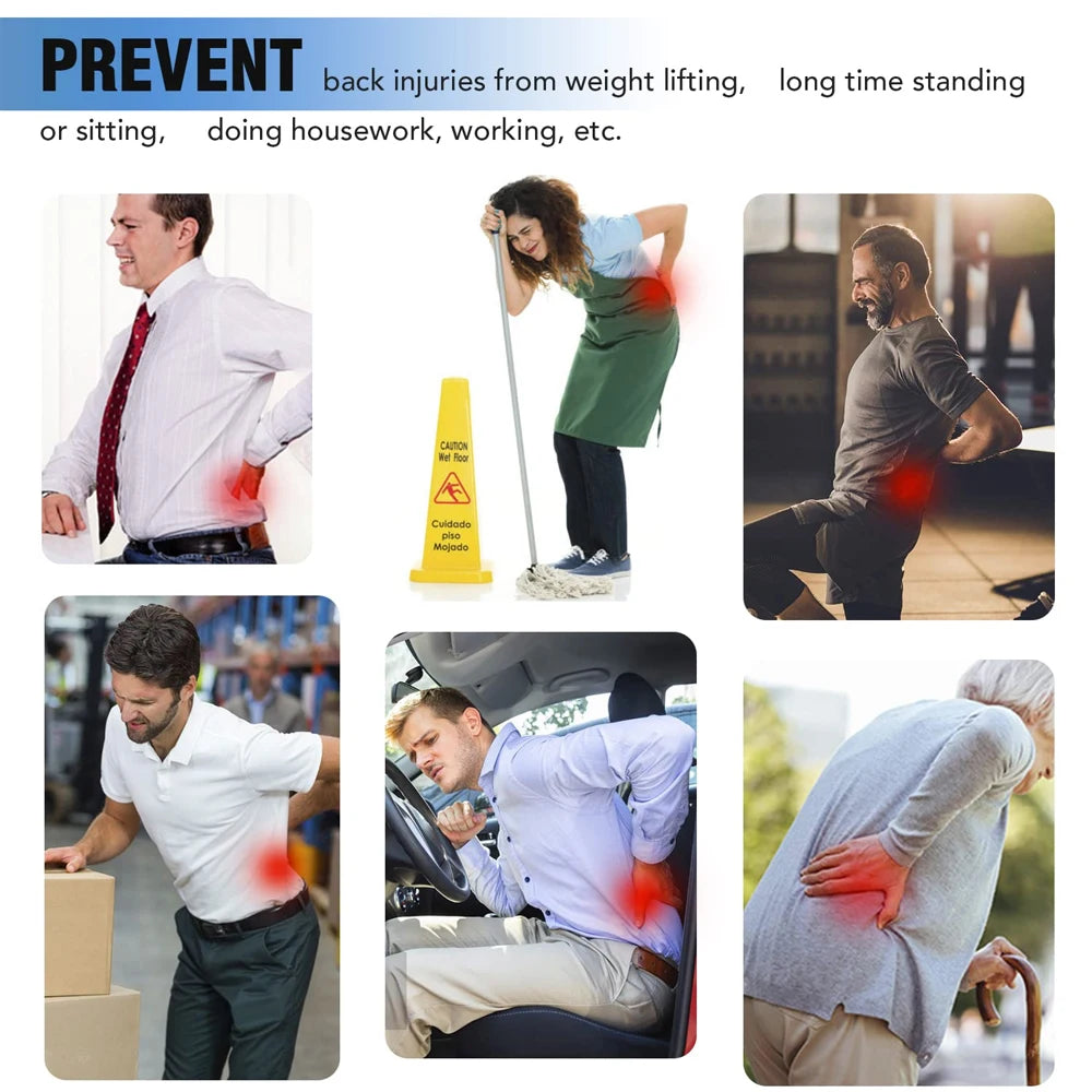 Breathable Anti-Skid Lumbar Support Belt – Office Desk Back Brace
