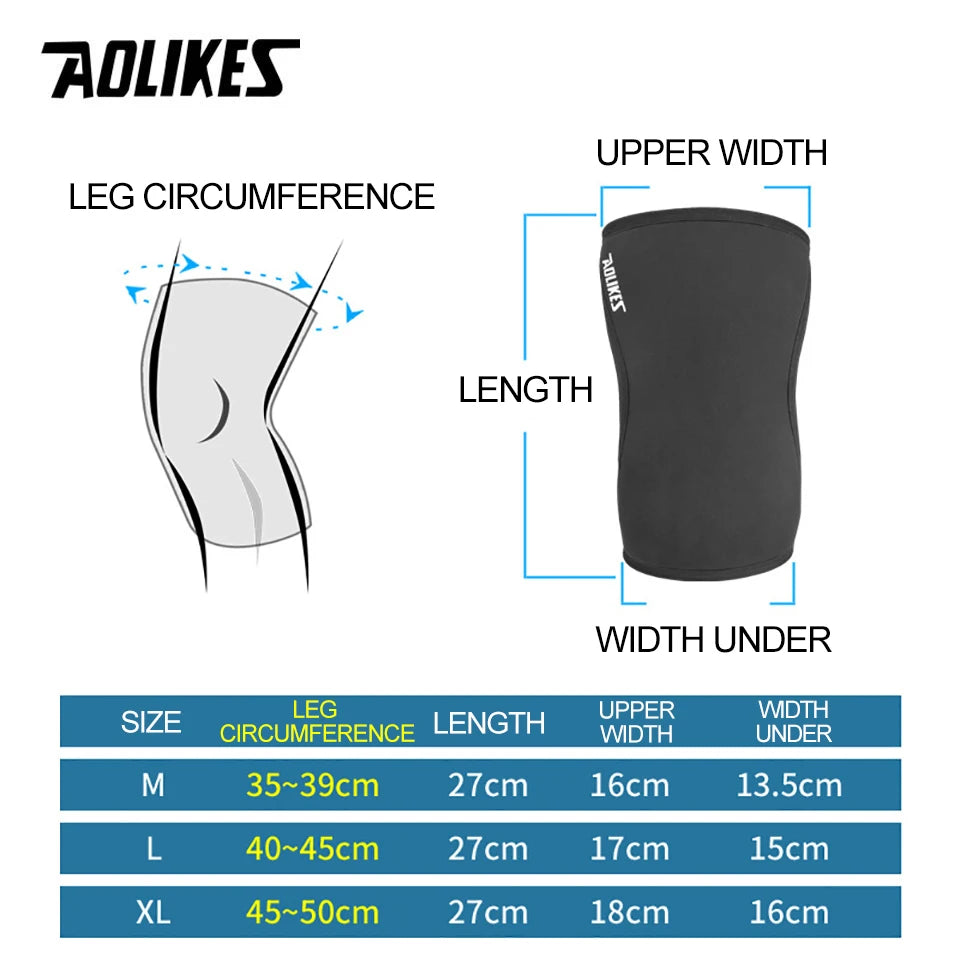 7mm Neoprene Knee Compression Sleeves (Pair) – Weightlifting & CrossFit Support