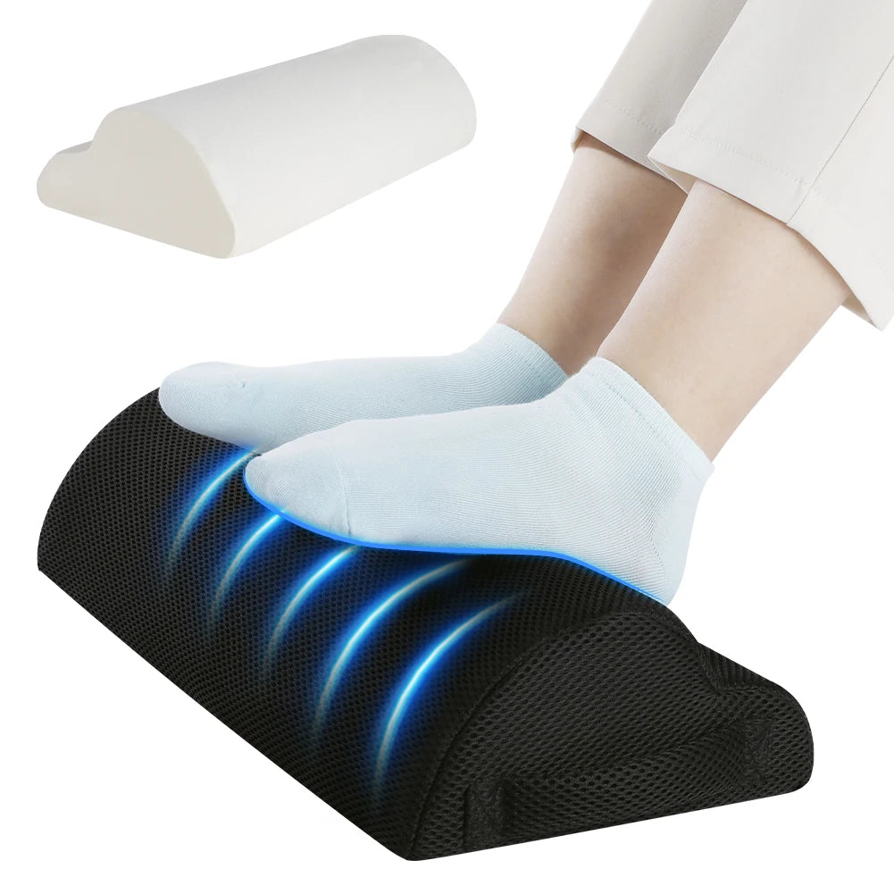 Memory Foam Office Foot Stool – Under Desk Footrest & Leg Elevation Pillow for Gaming & Home Office