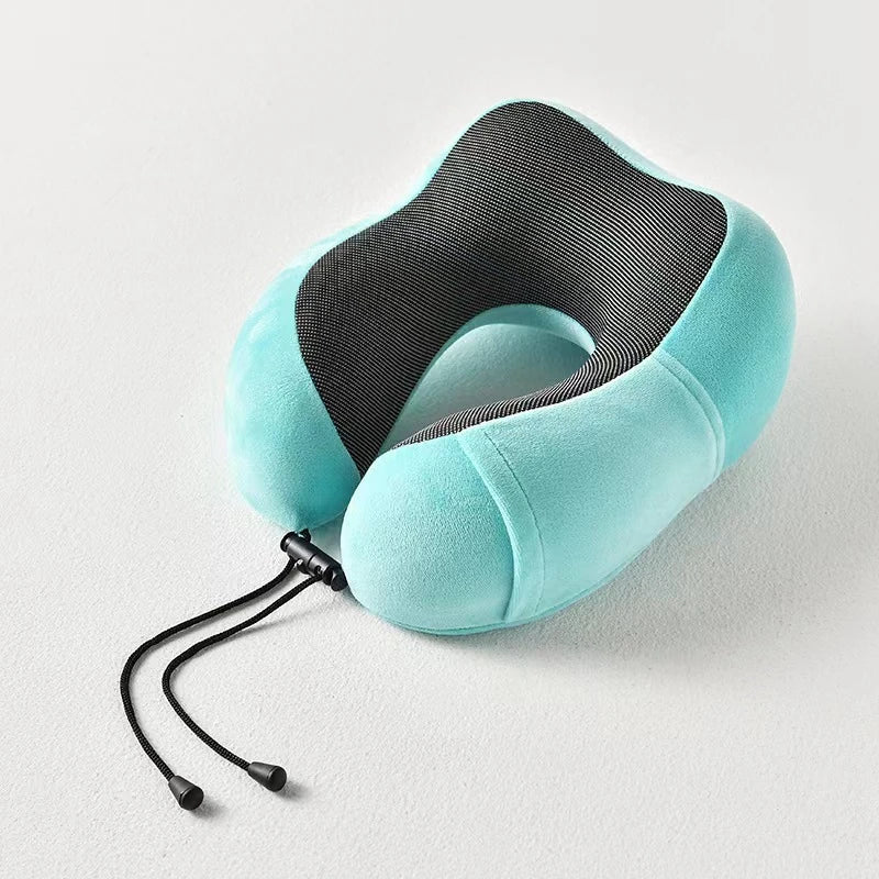 HEALTENCE Memory Foam Neck Pillow – U-Shaped Travel Support