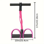 6-Tube Resistance Band, Multi-Functional Elastic Yoga Pull Rope for Arms, Legs, Waist & Abs, Durable Latex Fitness Equipment