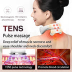 Smart Neck Massage Instrument Portable Shoulder Neck Massage Cervical Vertebra Health Care Vibrator Heating Relieve Pain Muscle