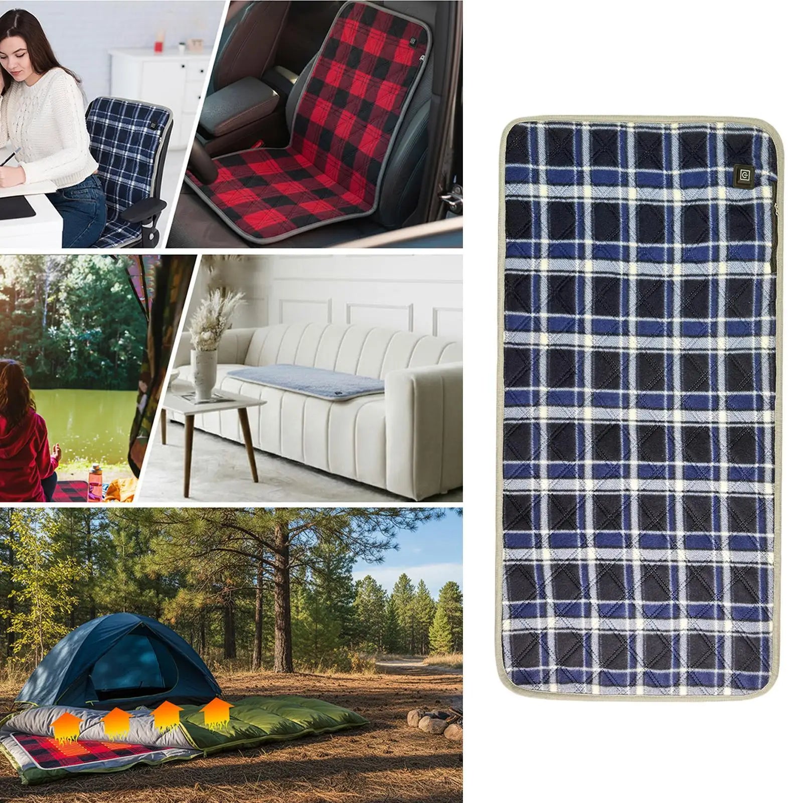 5V USB Heating Pad 45x90cm Heated Mat 3 Temperature Settings for Winter Outdoor Home Office Car Seat Cushion Electric Warmer