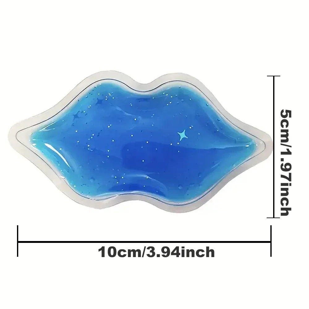 Lip Gel Ice Packs Cold Use for Lip Surgery Flexible Reusable Cooling Pad Cold Compress for Cosmetic Injuries Pain Relief