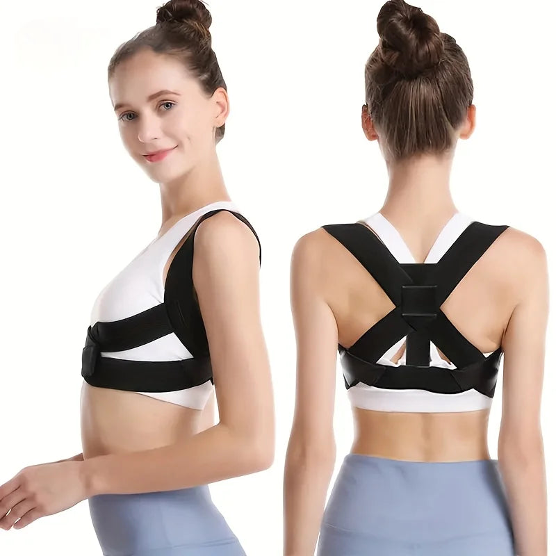 Hunchback Corrector Straight Back Open Shoulder Lumbar Spine Correction Belt Elastic Invisible Back Straightening Unisex