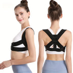 Hunchback Corrector Straight Back Open Shoulder Lumbar Spine Correction Belt Elastic Invisible Back Straightening Unisex