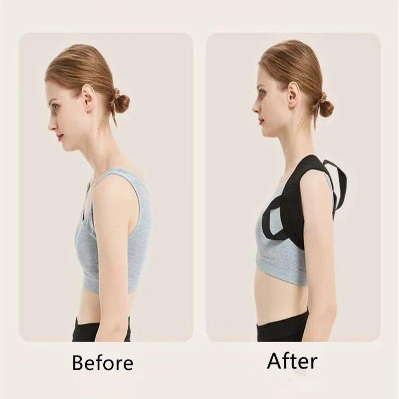Back Brace Posture Corrector Belt – Breathable Elastic Lumbar & Shoulder Support for Spine & Posture Correction