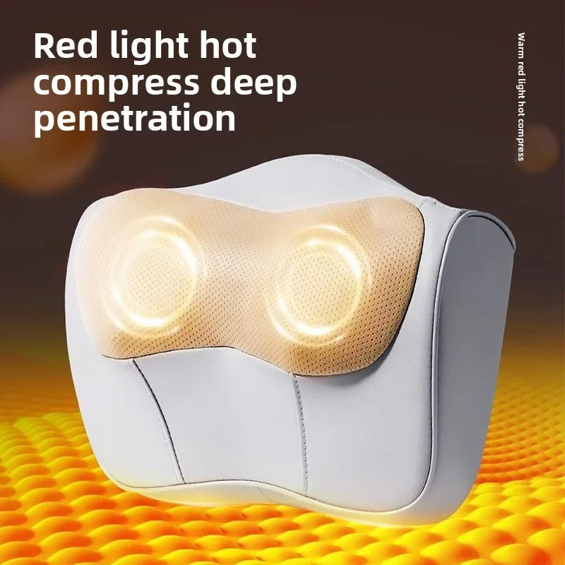 HEALTENCE Electric Shiatsu Neck Massage Pillow – Hot Compress Massager