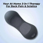 Okayso 3-in-1 Lumbar Support Pillow – Adjustable Height Back Massager & Heated Memory Foam Waist Pillow