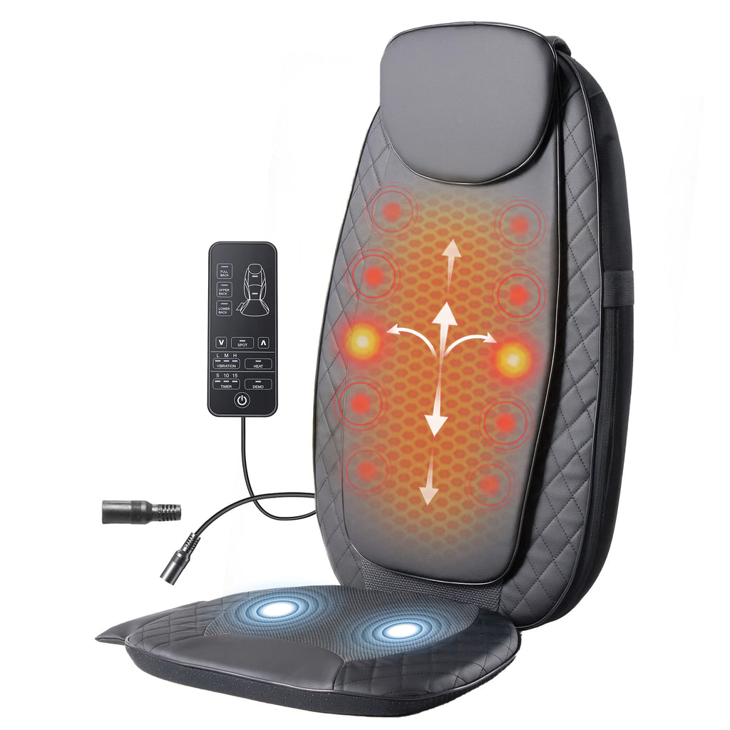 Electric Back Massager with Heat - Chair Pad