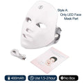 7 Colors Led Facial Mask With Neck Red Light Therapy Mask For Skin Tightening Lifting Anti-aging Bio-Light Beauty Whitening Home