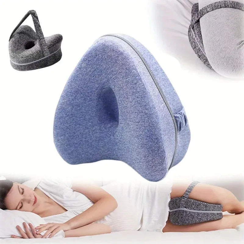 Memory Foam Leg & Knee Support Pillow – Orthopedic Side Sleeper Pillow for Sciatica, Back & Hip Relief