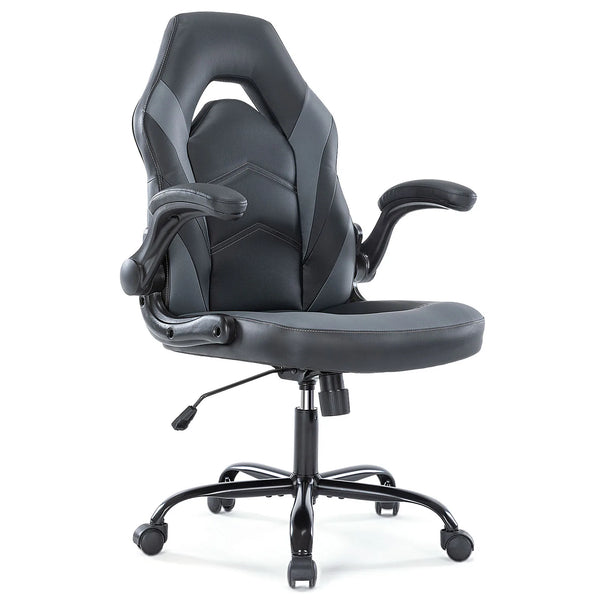JHK Ergonomic Gaming & Office Chair – Adjustable PU Leather Racing Chair with Flip-Up Armrest