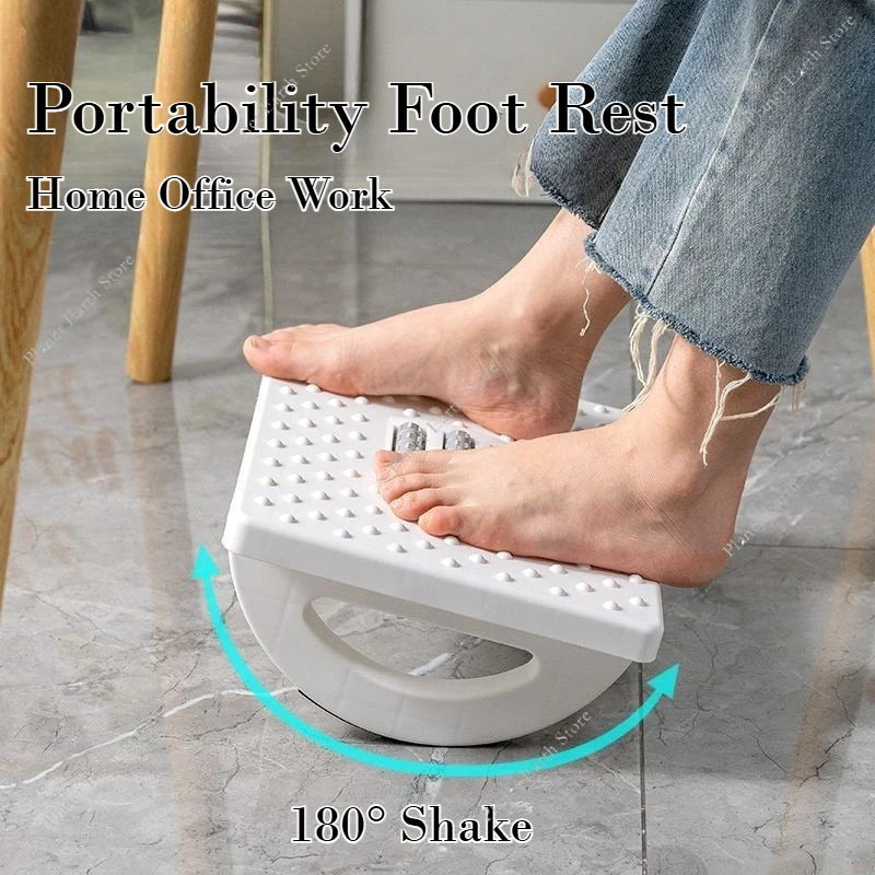 Portable Under Desk Footrest – Ergonomic Rocker Balance Board Foot Stool for Home & Office