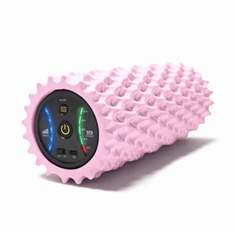Electric Vibrating Foam Roller – 4/5-Speed USB Rechargeable Deep Tissue Muscle Relaxation for Yoga & Gym