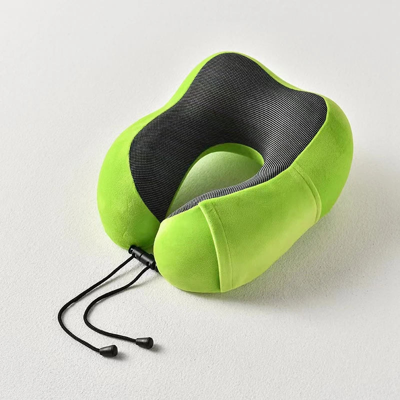 HEALTENCE Memory Foam Neck Pillow – U-Shaped Travel Support
