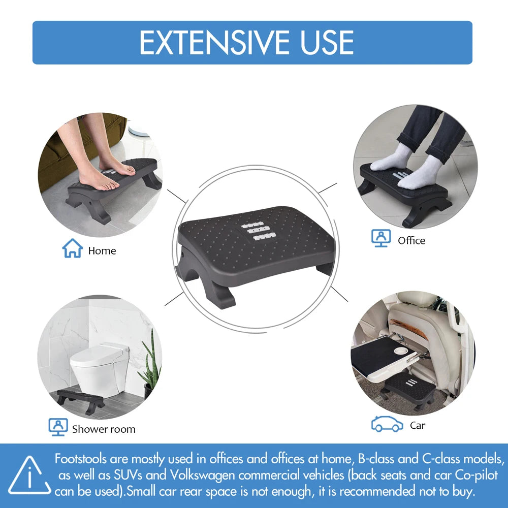 Ergonomic Under Desk Footrest with Massage Rollers – Active Foot Pain Relief