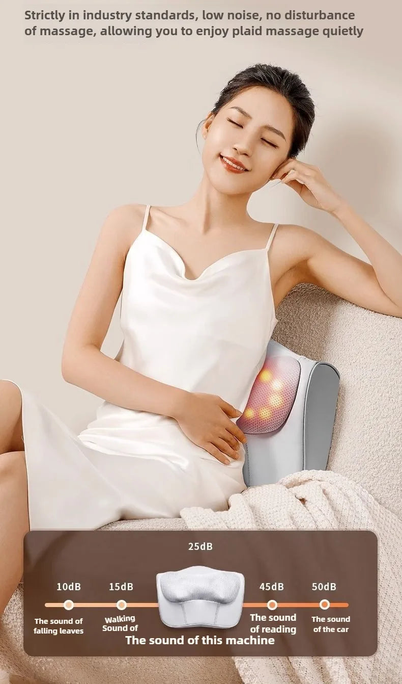 HEALTENCE Electric Shiatsu Neck Massage Pillow – Hot Compress Massager