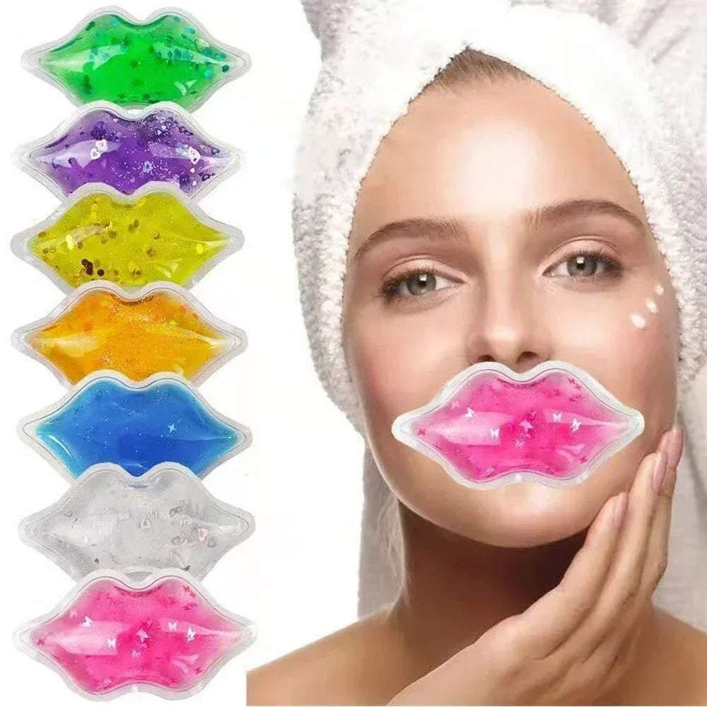 Lip Gel Ice Packs Cold Use for Lip Surgery Flexible Reusable Cooling Pad Cold Compress for Cosmetic Injuries Pain Relief