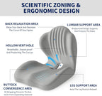 Ergonomic Memory Foam Seat Cushion – Lumbar Support for Office Chair & Car