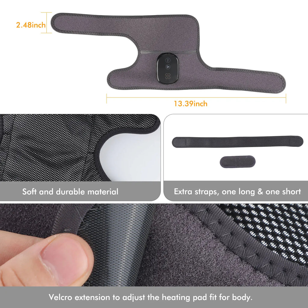 Electric Knee Pad Massager – Fast Heating Vibration with 5000mAh Battery for Knee, Shoulder & Elbow Joint Relief