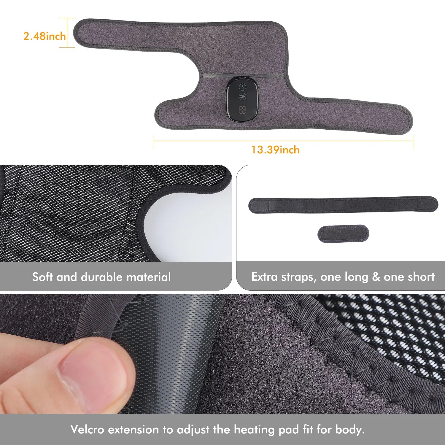 Electric Knee Pad Massager – Fast Heating Vibration with 5000mAh Battery for Knee, Shoulder & Elbow Joint Relief