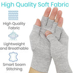 Bamboo Arthritis Compression Gloves – Fingerless Hand Support for Men & Women