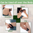 Gua Sha Bian Stone Scraping Massage Tool – Ridged Black Stone for Facial & Body Massage