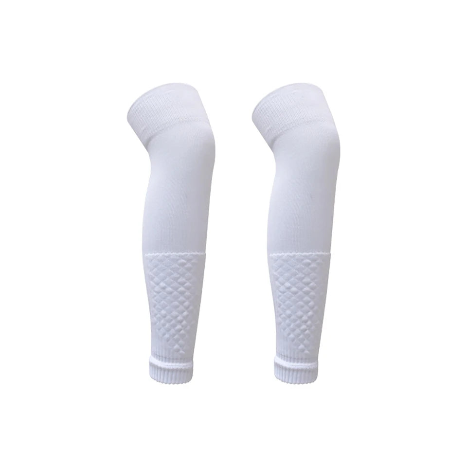 Loogdeel 1Pair Football Sock Calf Sleeves Adult Knee Protection Sports Socks High Tube Breathable Soccer Leg Warmers Shin Guard