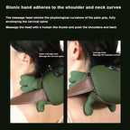 Brushless motor button biomimetic palm neck massager with 3 levels of strength and 2 levels of hot compress