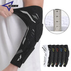 1 Pcs Sports Padded Arm Sleeves Protective Compression Elbow Pad Basketball Football Volleyball Soccer Gym Sport Arm Guards Home