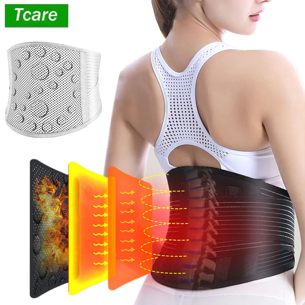Self-Heating Tourmaline Magnetic Lumbar Belt – Thermal Therapy Back Brace