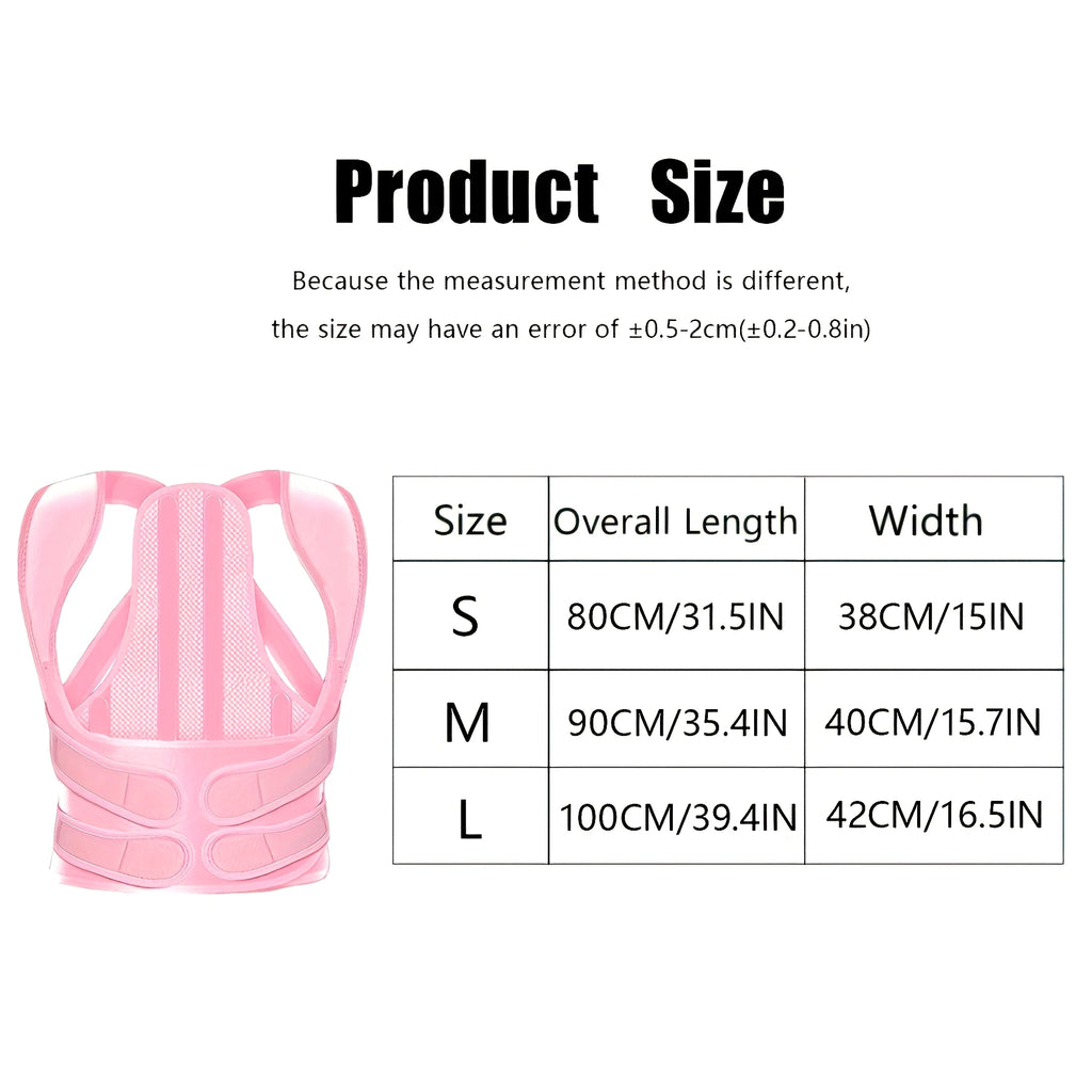 Unisex Back Brace Posture Corrector – Adjustable Shoulder Straightener for Upper Hunchback & Spine Correction