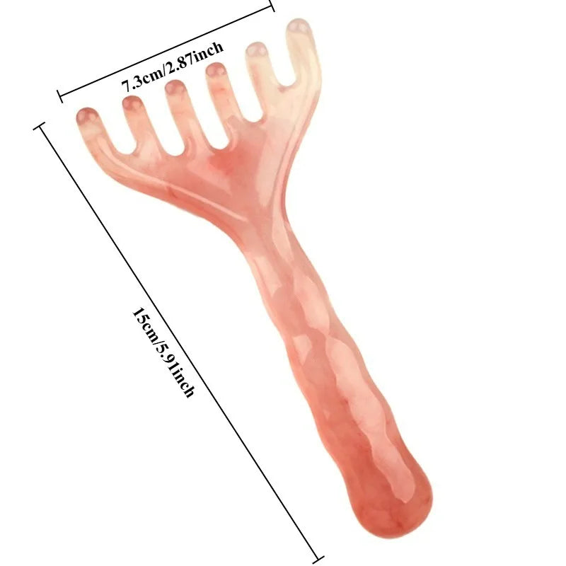 Portable 6-Claw Head Massager – Scalp & Body Acupoint Therapy Handheld Muscle Relaxation & Scraping Tool