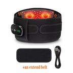 Cordless Hot Waist Belt Massager – Heated Vibration Lumbar Support Brace for Lower Back Pain Relief