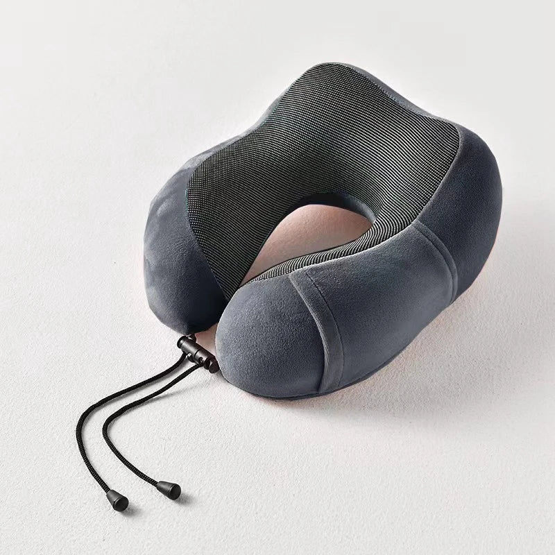 HEALTENCE Memory Foam Neck Pillow – U-Shaped Travel Support